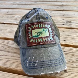 HD West Leather ‘Turquoise’ Patch Cap